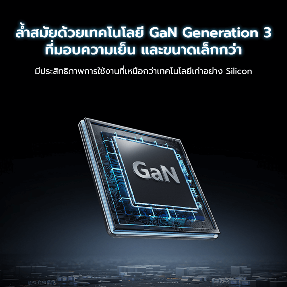 หัวชาร์จเร็ว CUKTECH AD1003T 100W สีเทา GAN3 รองรับชาร์จไว_7